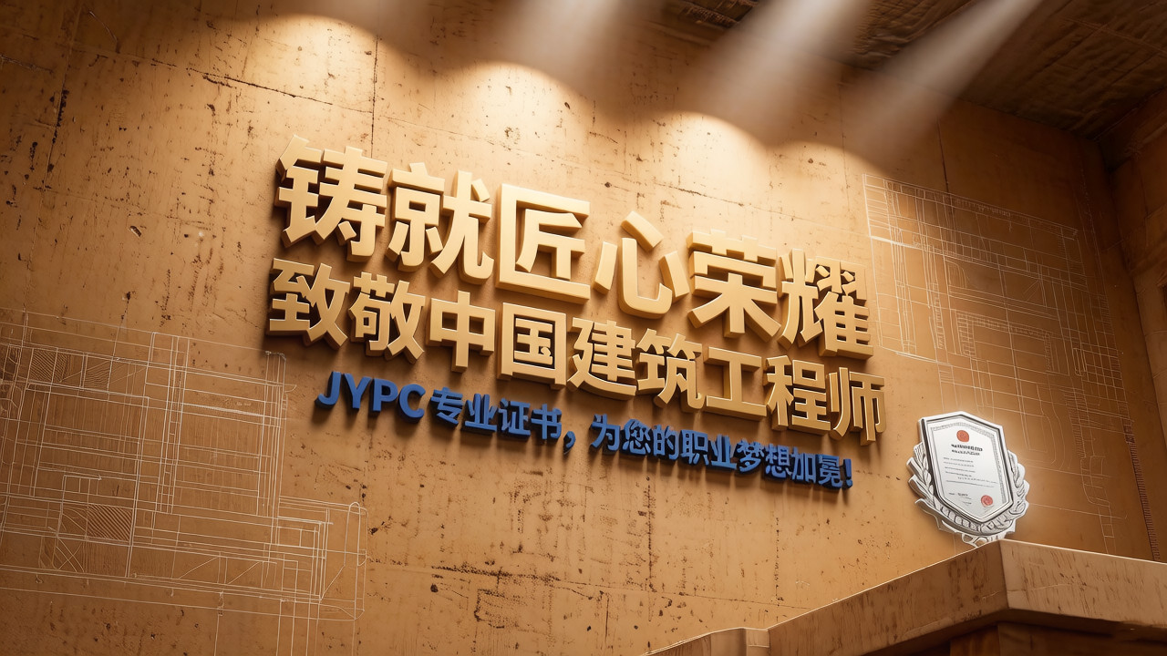 铸就匠心荣耀，致敬中国建筑工程师——JYPC专业证书，为您的职业梦想加冕！