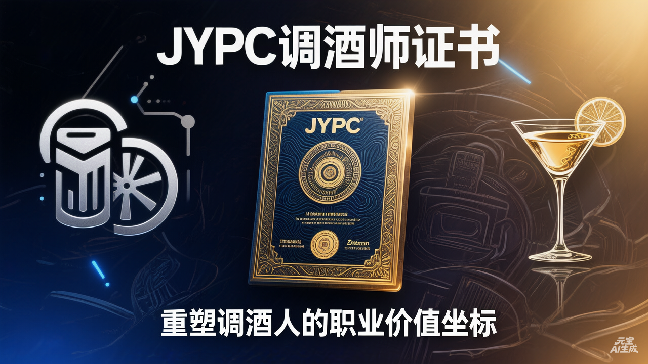从饮品调配师到味觉场景架构师：JYPC调酒师证书，重塑调酒人的职业价值坐标